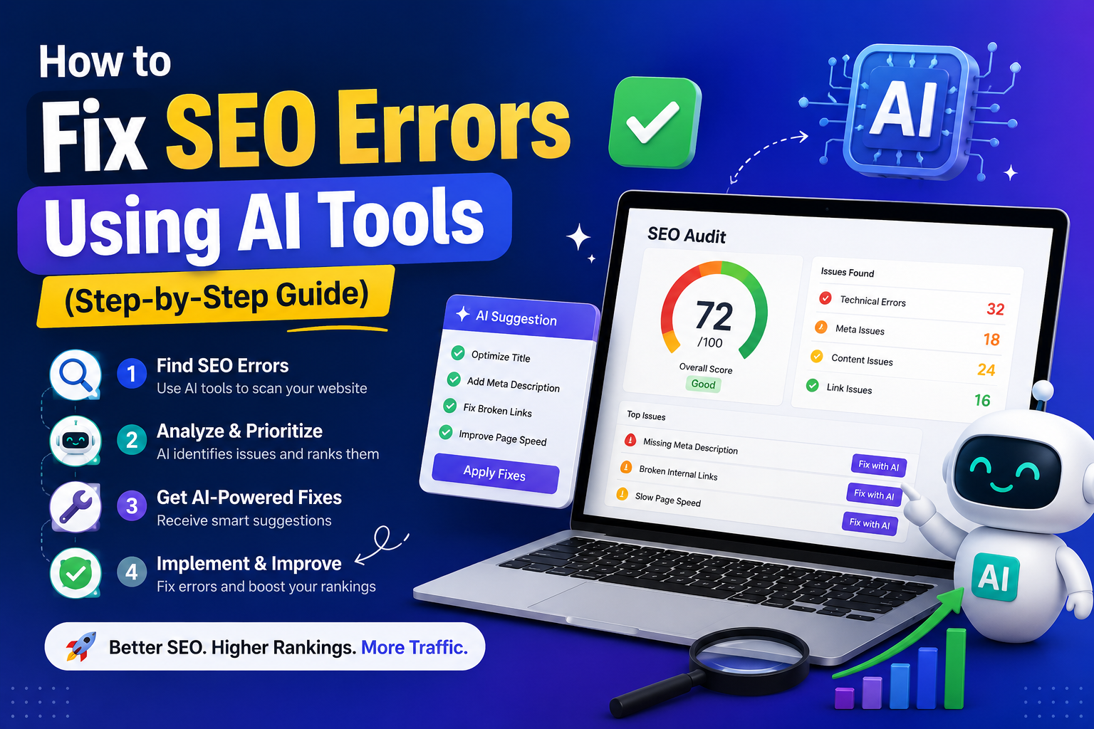 How to Fix SEO Errors Using AI Tools (Step-by-Step Guide)